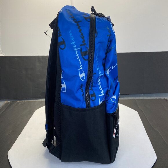 Champion 15” Backpack Blue cript Logos,Laptop Sleeve,Padded Straps,Unisex New - Picture 3 of 16